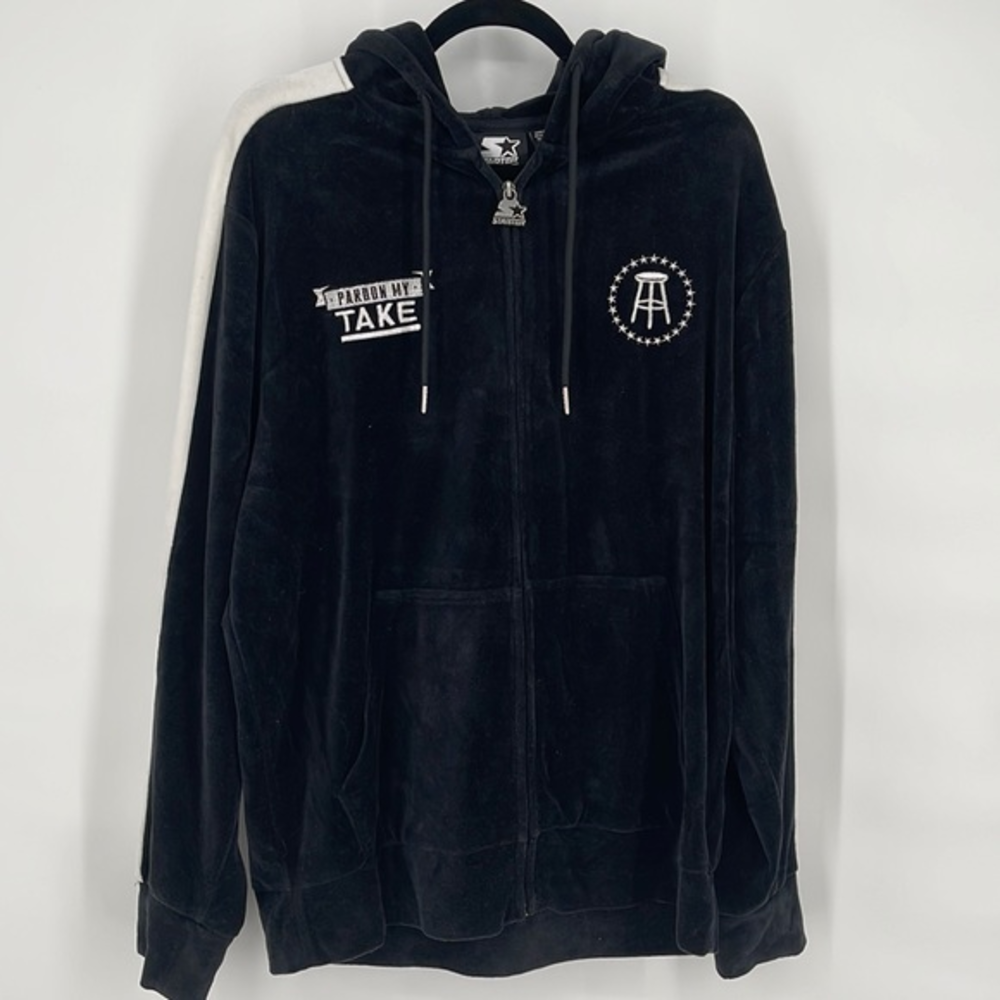 Barstool Sports‎ Starter Black Label Velour Jacket Mens Sz Large